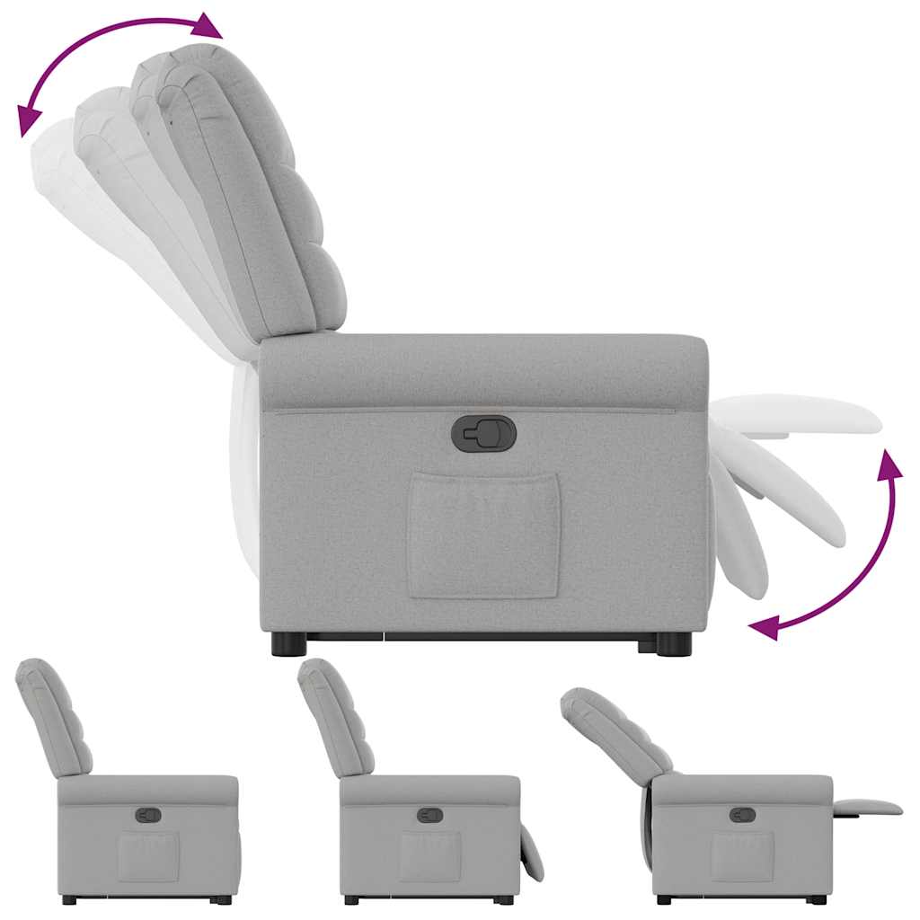 vidaXL Μόνιμη καρέκλα ανάκλισης Ύφασμα Γκρι σύννεφο