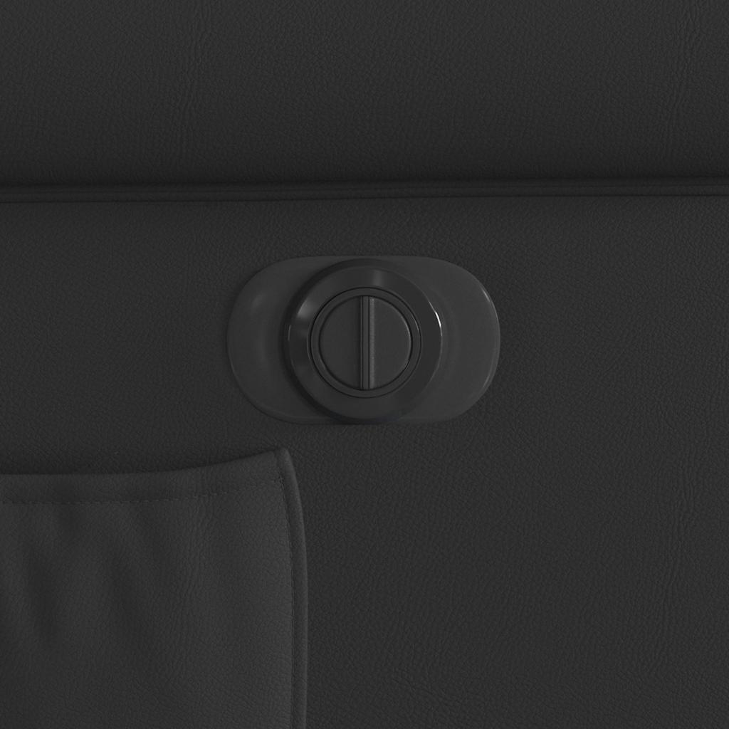 vidaXL Πολυθρόνα Ανακλινόμενη Ηλεκτρική Γυαλιστερή Μαύρη Συνθ. Δέρμα