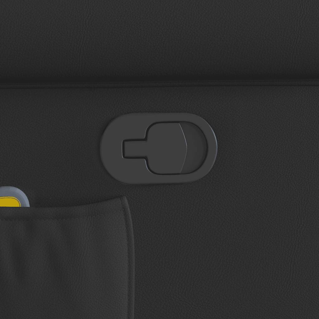 vidaXL Μόνιμη πολυθρόνα μασάζ Shiny Black Faux Leather