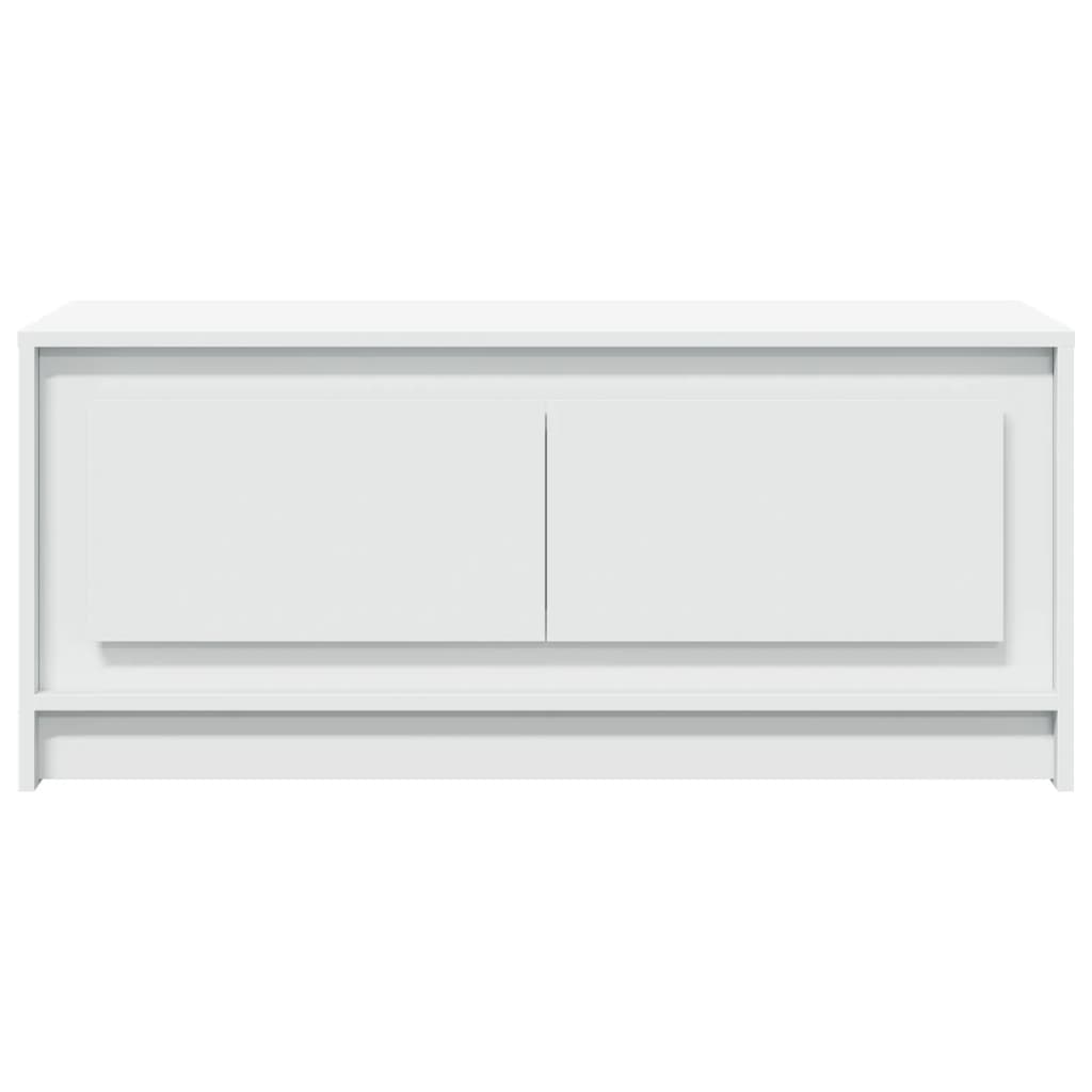 vidaXL Τραπεζάκι Σαλονιού με LED Φώτα Λευκό από Επεξ. Ξύλο