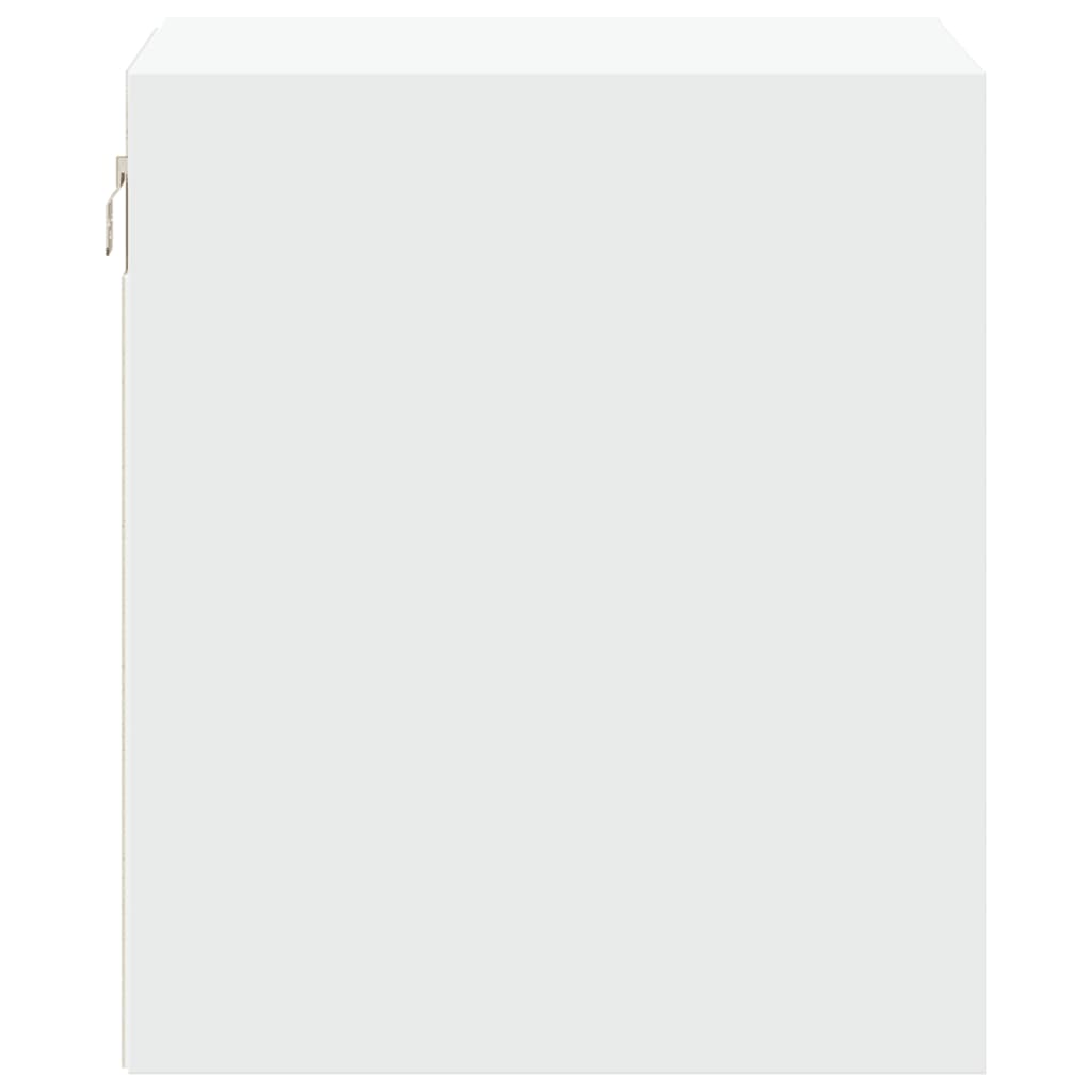 vidaXL Κομοδίνα Επιτοίχια με Φώτα LED 2 τεμ. Λευκά