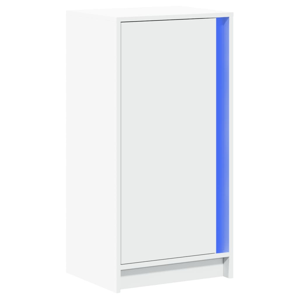 vidaXL Μπουφές με Φώτα LED Λευκός 42,5x34x85εκ. από Επεξεργασμένο Ξύλο