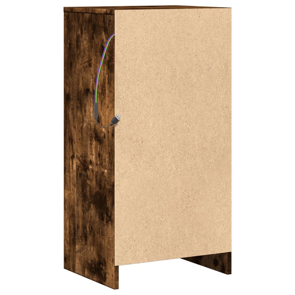 vidaXL Ντουλάπι με Φώτα LED Δρυς 42,5x34x85 εκ. Επεξεργασμένο Ξύλο