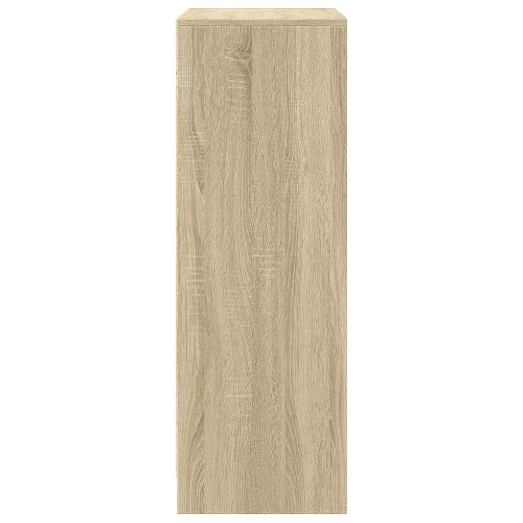 vidaXL Ντουλάπι με Φώτα LED Sonoma Δρυς 77x34x100εκ Επεξεργασμένο Ξύλο