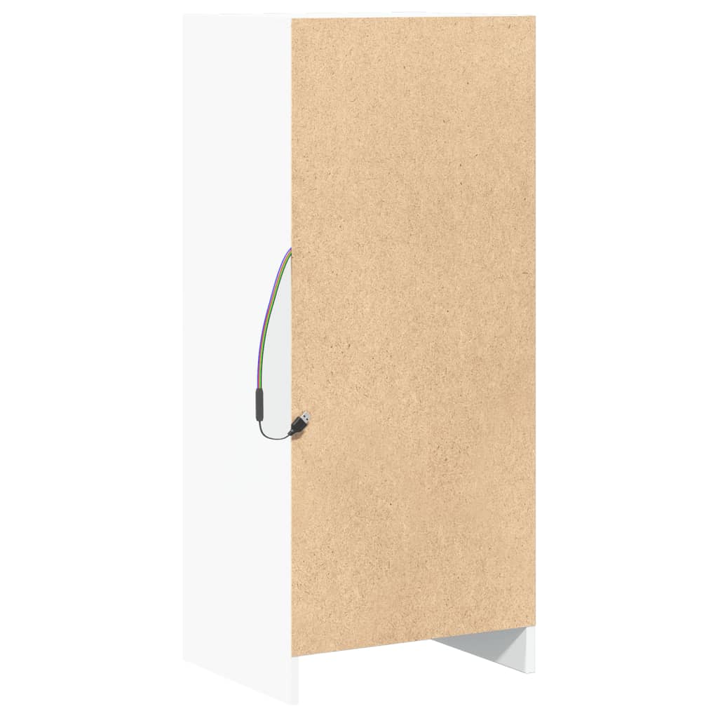 vidaXL Μπουφές με Φώτα LED Λευκός 42,5x34x100 εκ. Επεξεργασμένο Ξύλο