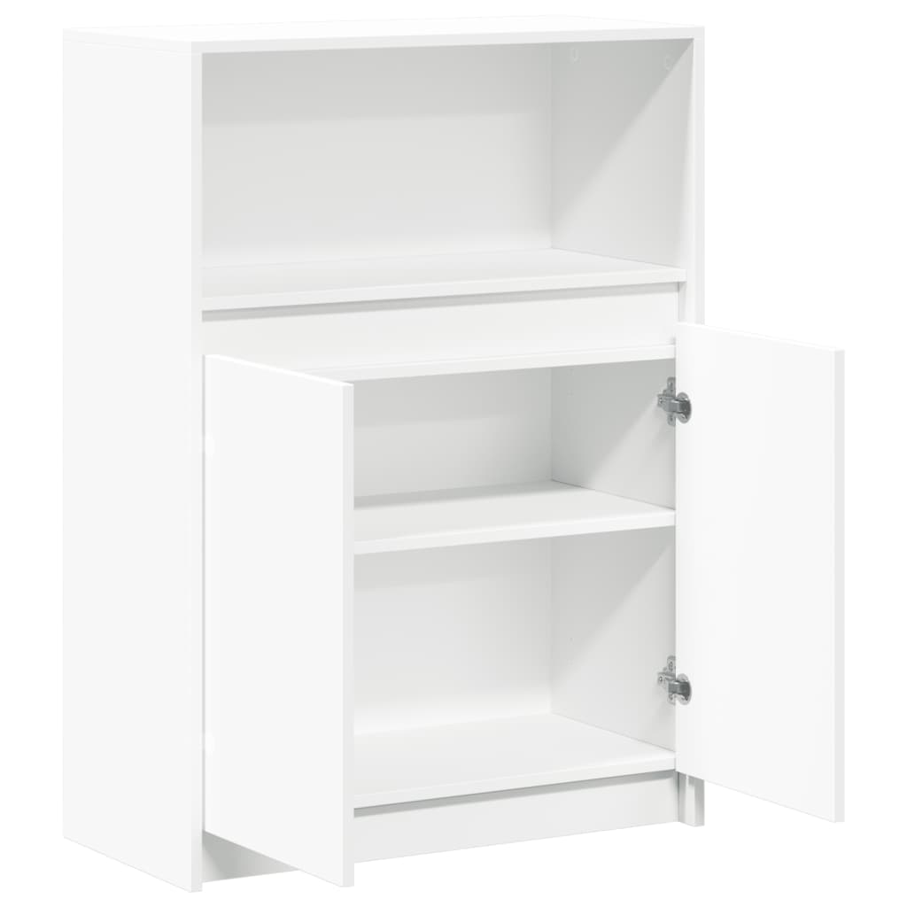 vidaXL Μπουφές με Φώτα LED Λευκός 72x34x100 εκ. από Επεξεργασμένο Ξύλο