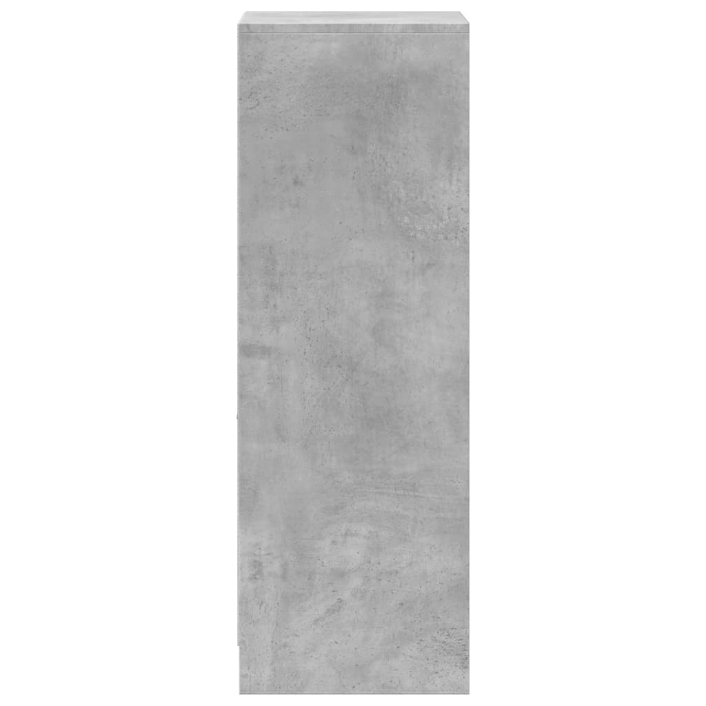 vidaXL Ντουλάπι με Φώτα LED Γκρι Σκυρ. 38x34x100εκ. Επεξεργασμένο Ξύλο
