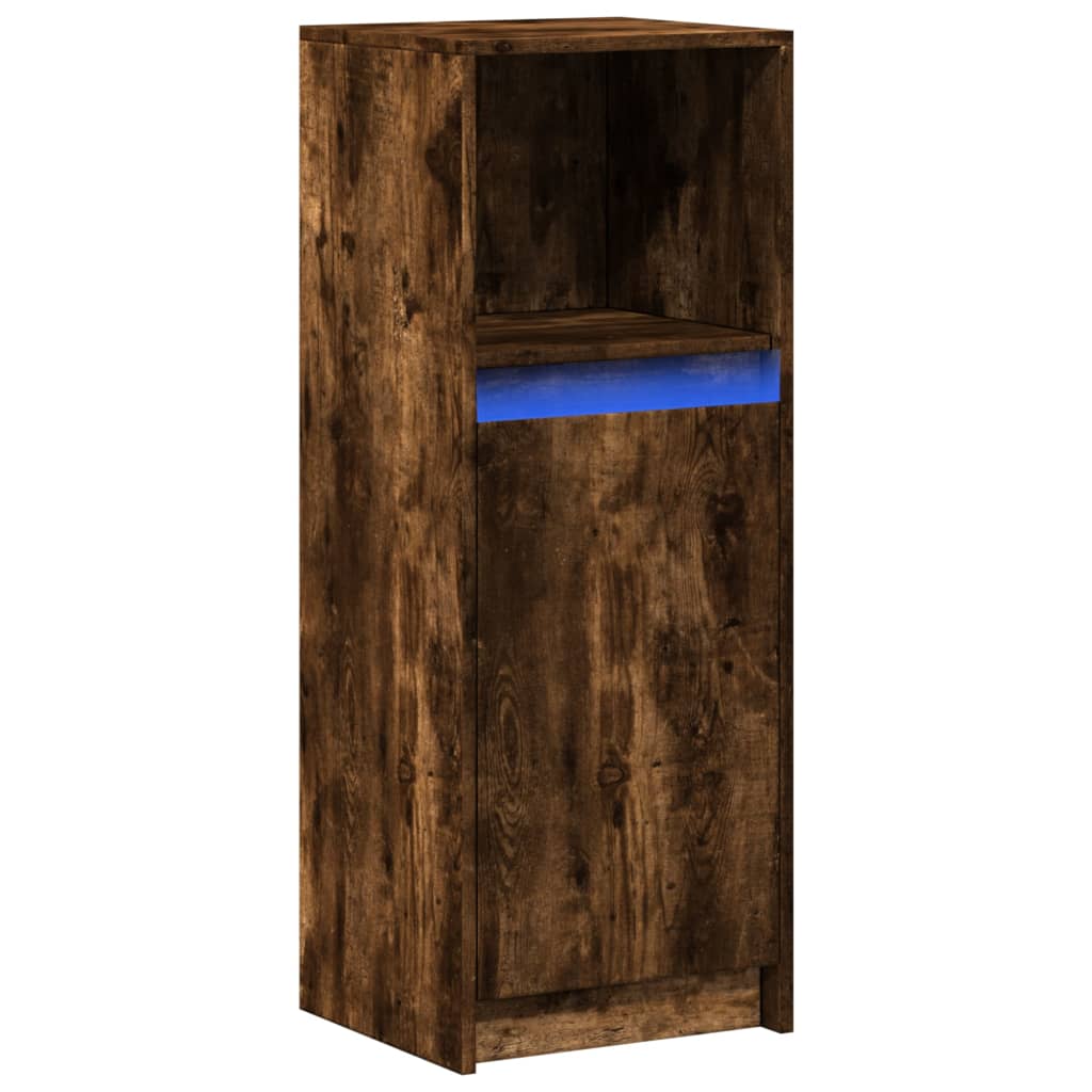 vidaXL Ντουλάπι με Φώτα LED Δρυς 38x34x100 εκ. Επεξεργασμένο Ξύλο