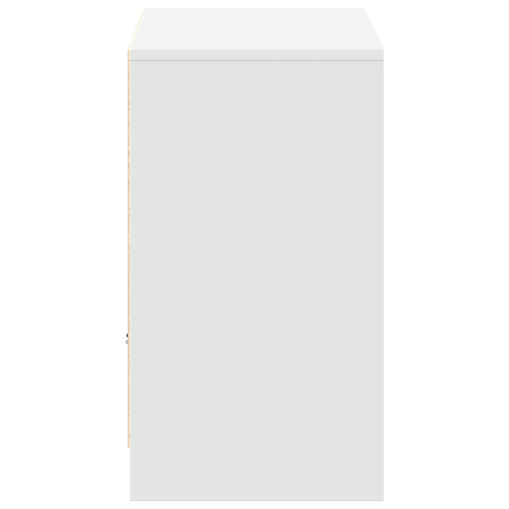 vidaXL Έπιπλο Τηλεόρασης με LED Λευκό 91x34x61 εκ. από Επεξ. Ξύλο