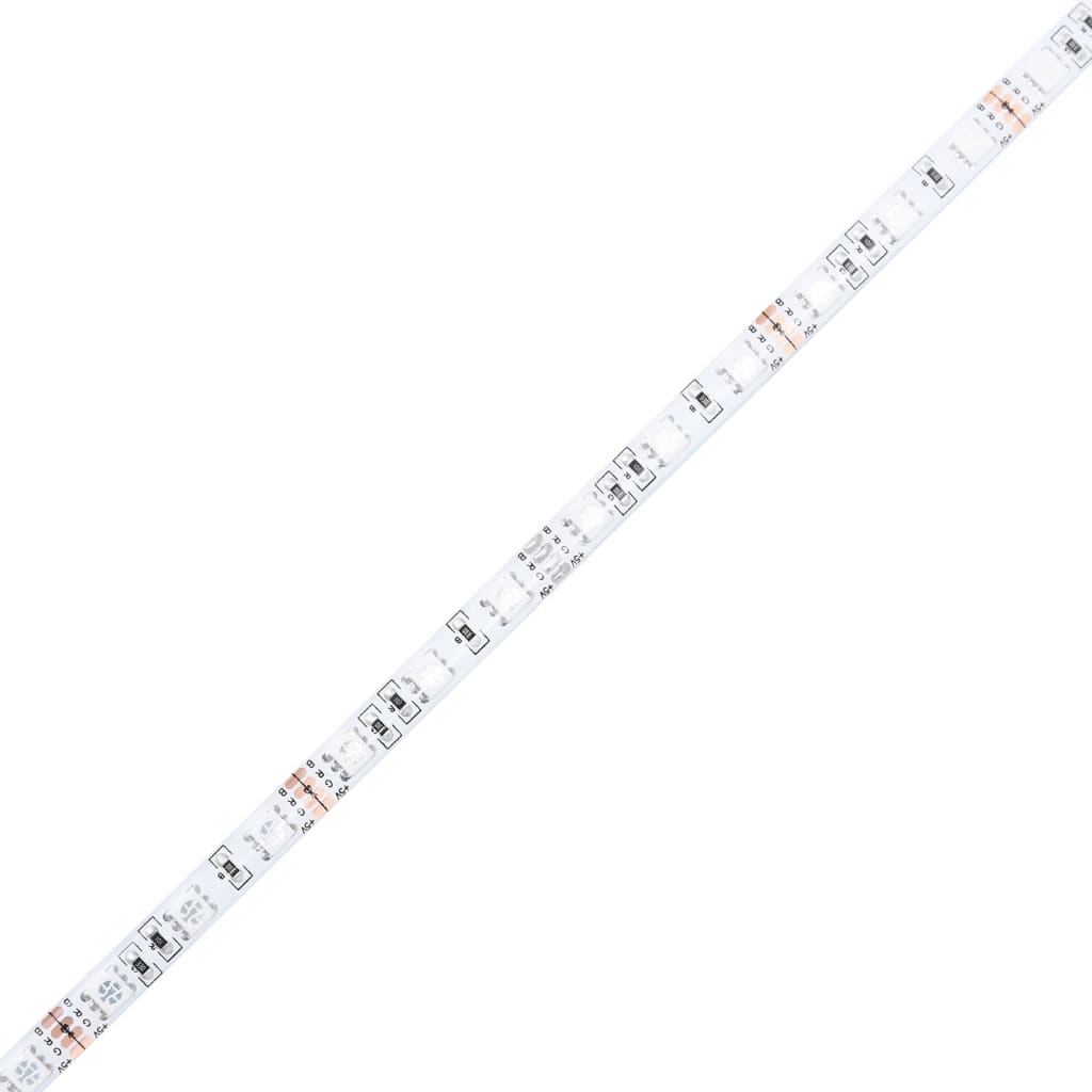 vidaXL Έπιπλο Τηλεόρασης με LED Λευκό 100x34x50 εκ. από Επεξ. Ξύλο