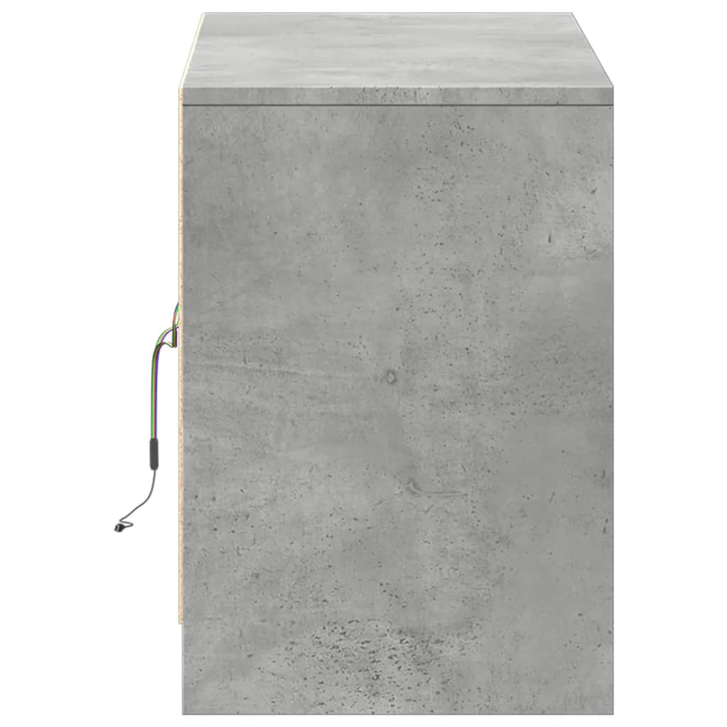 vidaXL Έπιπλο Τηλεόρασης με LED Γκρι Σκυρ. 100x34x50 εκ. Επεξ. Ξύλο