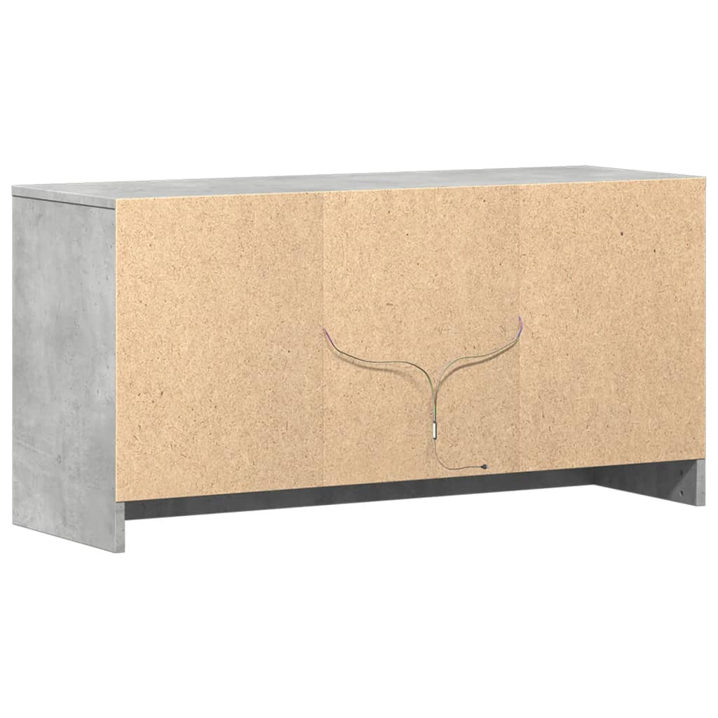 vidaXL Έπιπλο Τηλεόρασης με LED Γκρι Σκυρ. 100x34x50 εκ. Επεξ. Ξύλο