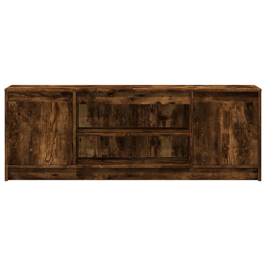 vidaXL Έπιπλο Τηλεόρασης με LED Καπνιστή Δρυς 139,5x34x50εκ Επεξ. Ξύλο