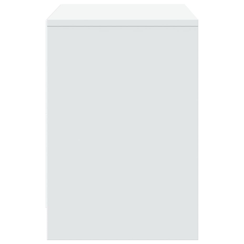 vidaXL Έπιπλο Τηλεόρασης με LED Λευκό 100x34x50 εκ. από Επεξ. Ξύλο