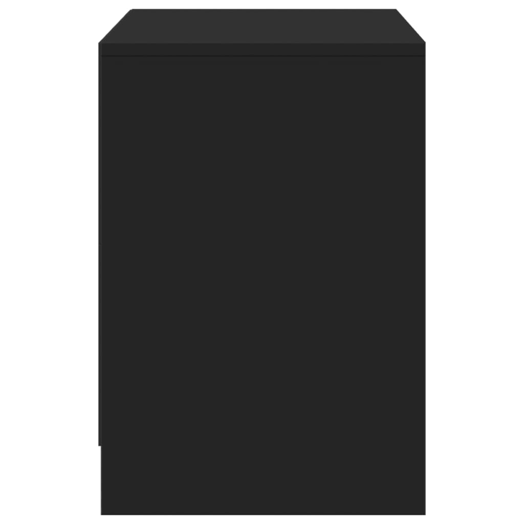 vidaXL Έπιπλο Τηλεόρασης με LED Μαύρο 100x34x50 εκ. από Επεξ. Ξύλο