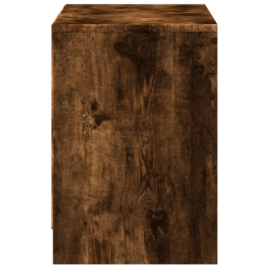 vidaXL Έπιπλο Τηλεόρασης με LED Καπνιστή Δρυς 100x34x50 εκ. Επεξ. Ξύλο