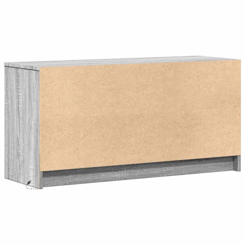 vidaXL Έπιπλο Τηλεόρασης με LED Γκρι Sonoma 100x34x50 εκ. Επεξ. Ξύλο