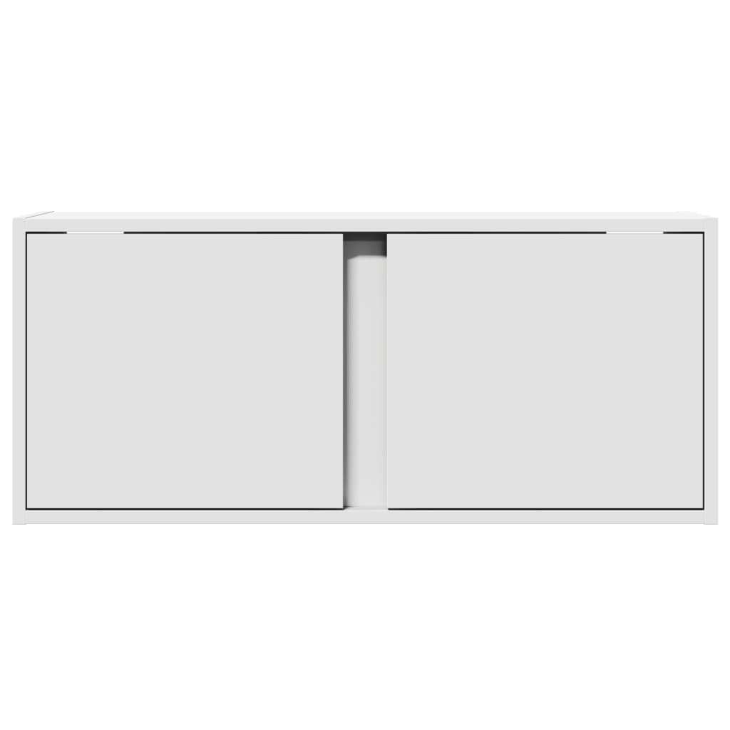 vidaXL Έπιπλο Τοίχου Τηλεόρασης με LED Λευκό 80x31x35 εκ.