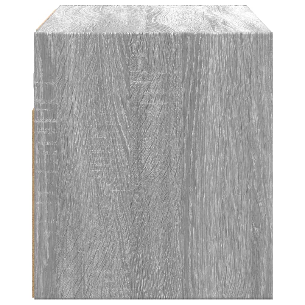 vidaXL Έπιπλο Τοίχου Τηλεόρασης με LED Γκρι Sonoma 80x31x35 εκ.