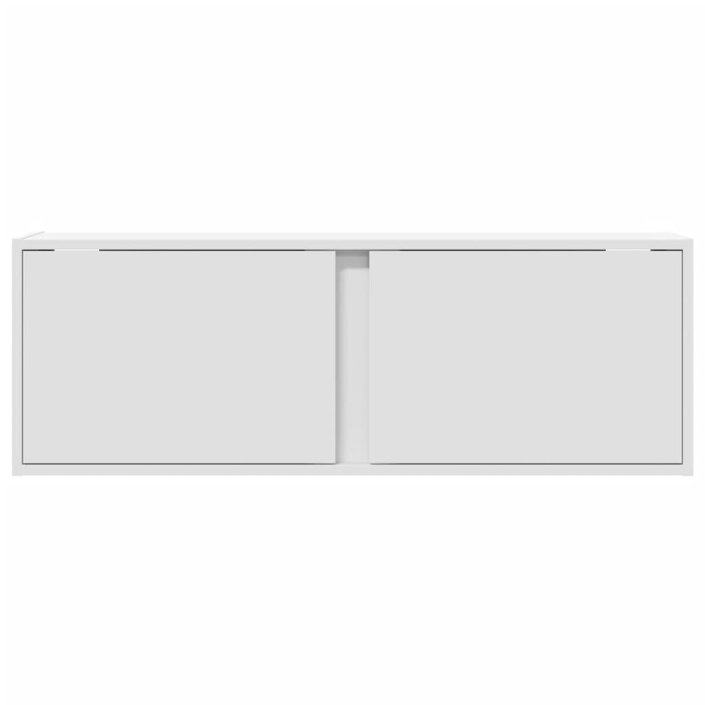 vidaXL Έπιπλο Τοίχου Τηλεόρασης με LED Λευκό 100x31x35 εκ.
