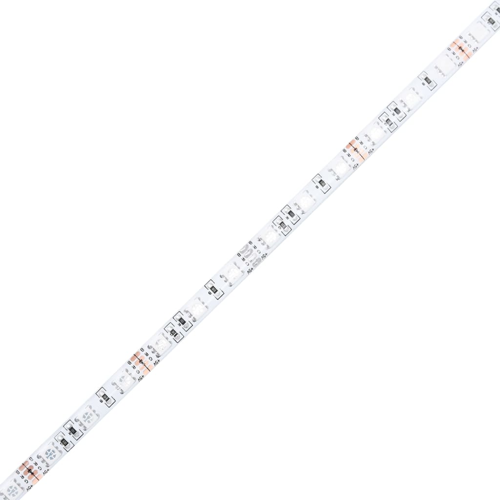 vidaXL Έπιπλα Τοίχου Τηλεόρασης με LED 2 Τεμ. Μαύρα 41x31x45 εκ.