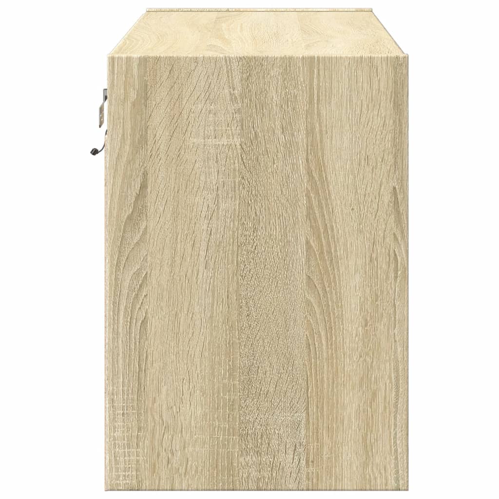 vidaXL Έπιπλο Τοίχου Τηλεόρασης με LED Sonoma Δρυς 80x31x45 εκ.