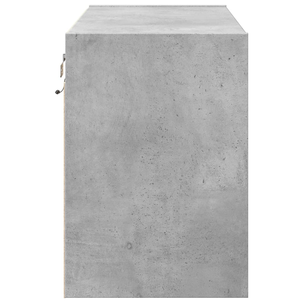 vidaXL Έπιπλο Τηλεόρασης με LED Γκρι Σκυροδέματος 80x31x45 εκ.