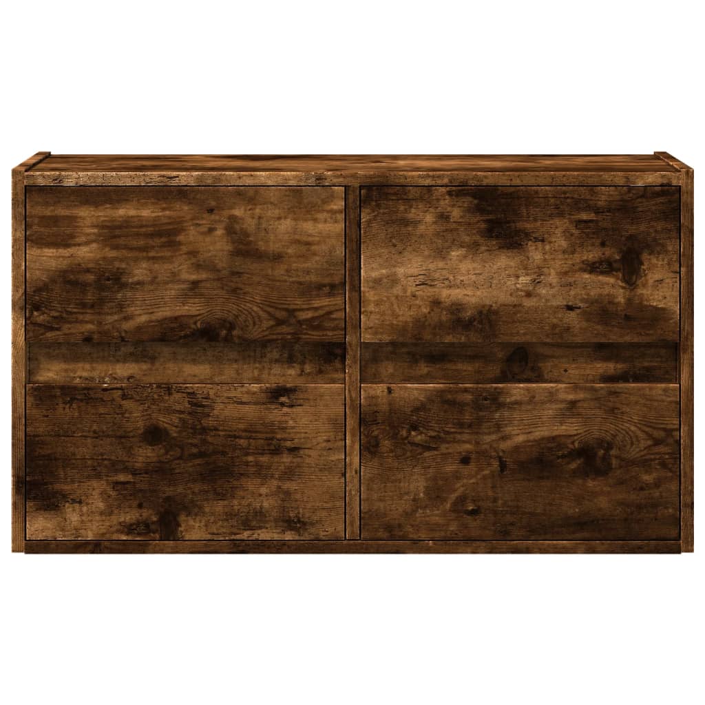 vidaXL Έπιπλο Τοίχου Τηλεόρασης με LED Καπνιστή Δρυς 80x31x45 εκ.