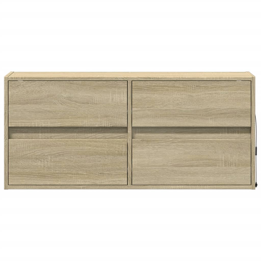 vidaXL Έπιπλο Τοίχου Τηλεόρασης με LED Sonoma Δρυς 100x31x45 εκ.