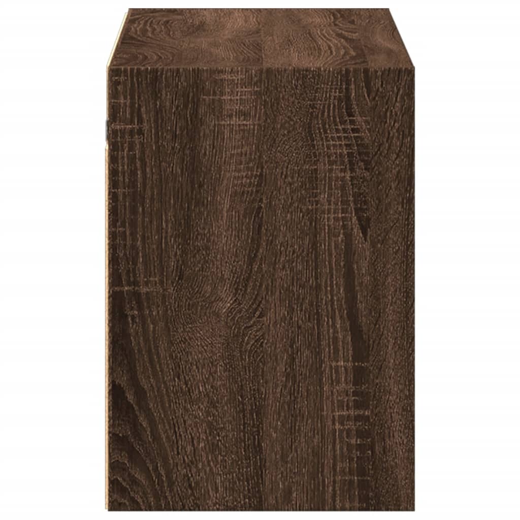 vidaXL Έπιπλο Τοίχου Τηλεόρασης με LED Καφέ Δρυς 100x31x45 εκ.