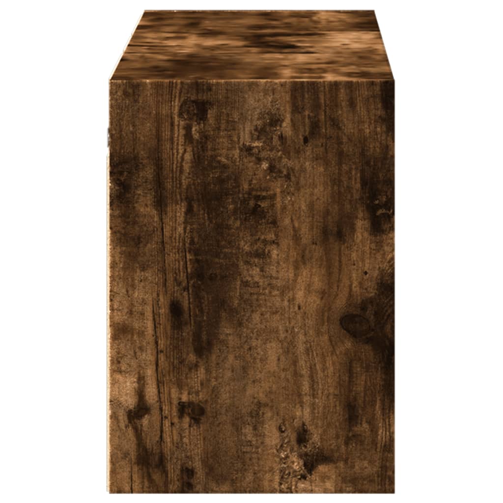 vidaXL Έπιπλο Τοίχου Τηλεόρασης με LED Καπνιστή Δρυς 130x31x45 εκ.