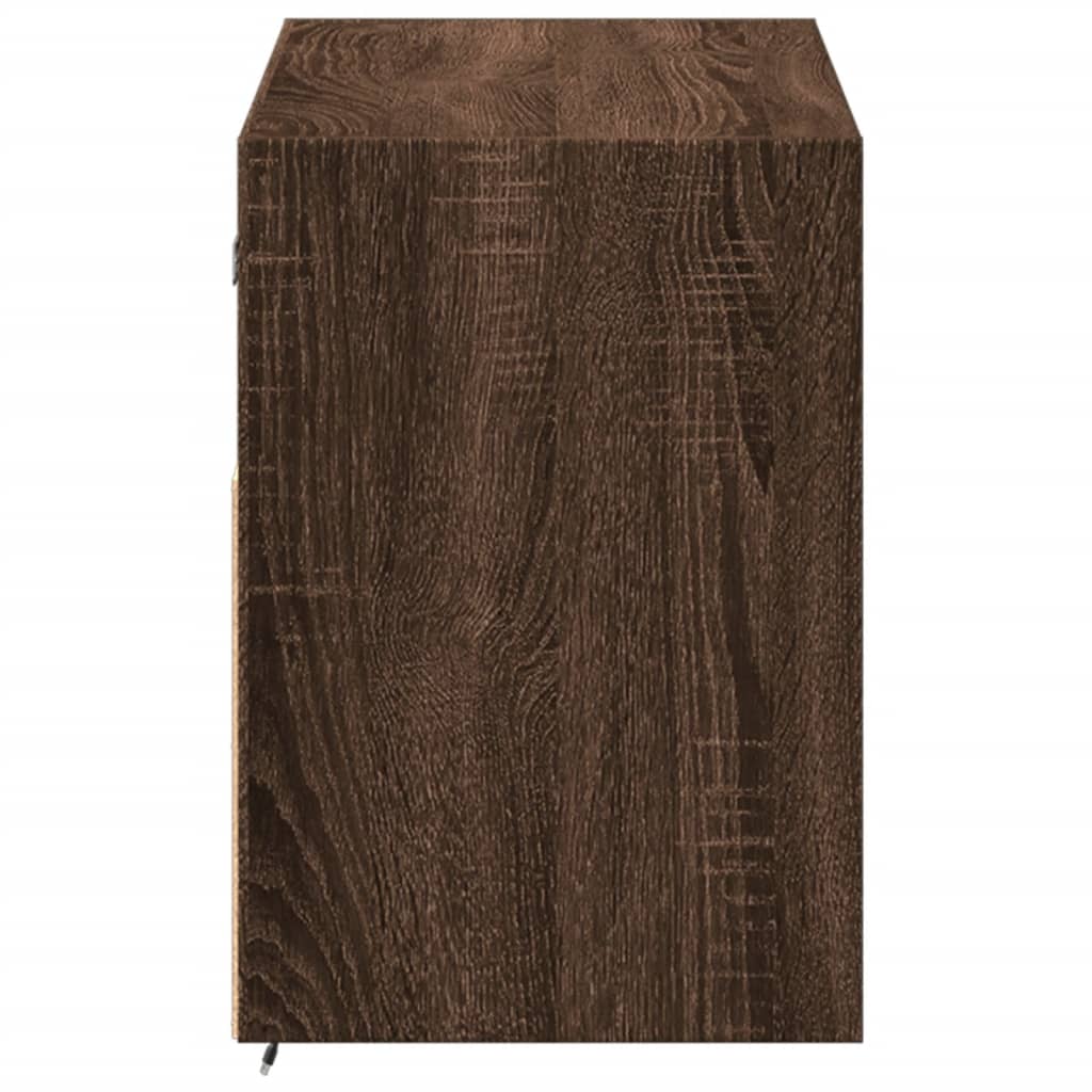 vidaXL Έπιπλο Τοίχου Τηλεόρασης με LED Καφέ Δρυς 100x31x45 εκ.