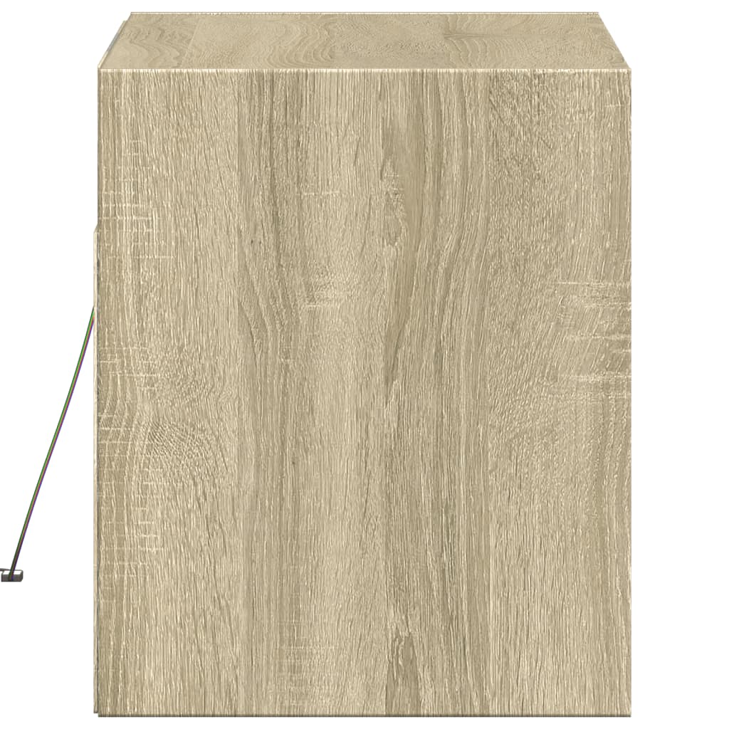 vidaXL Έπιπλο Τοίχου Τηλεόρασης με LED Sonoma Δρυς 80x31x38 εκ.