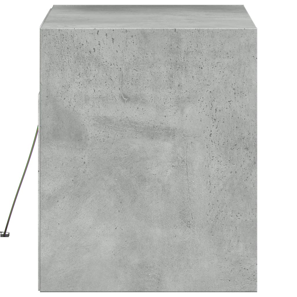 vidaXL Έπιπλο Τηλεόρασης με LED Γκρι Σκυροδέματος 80x31x38 εκ.