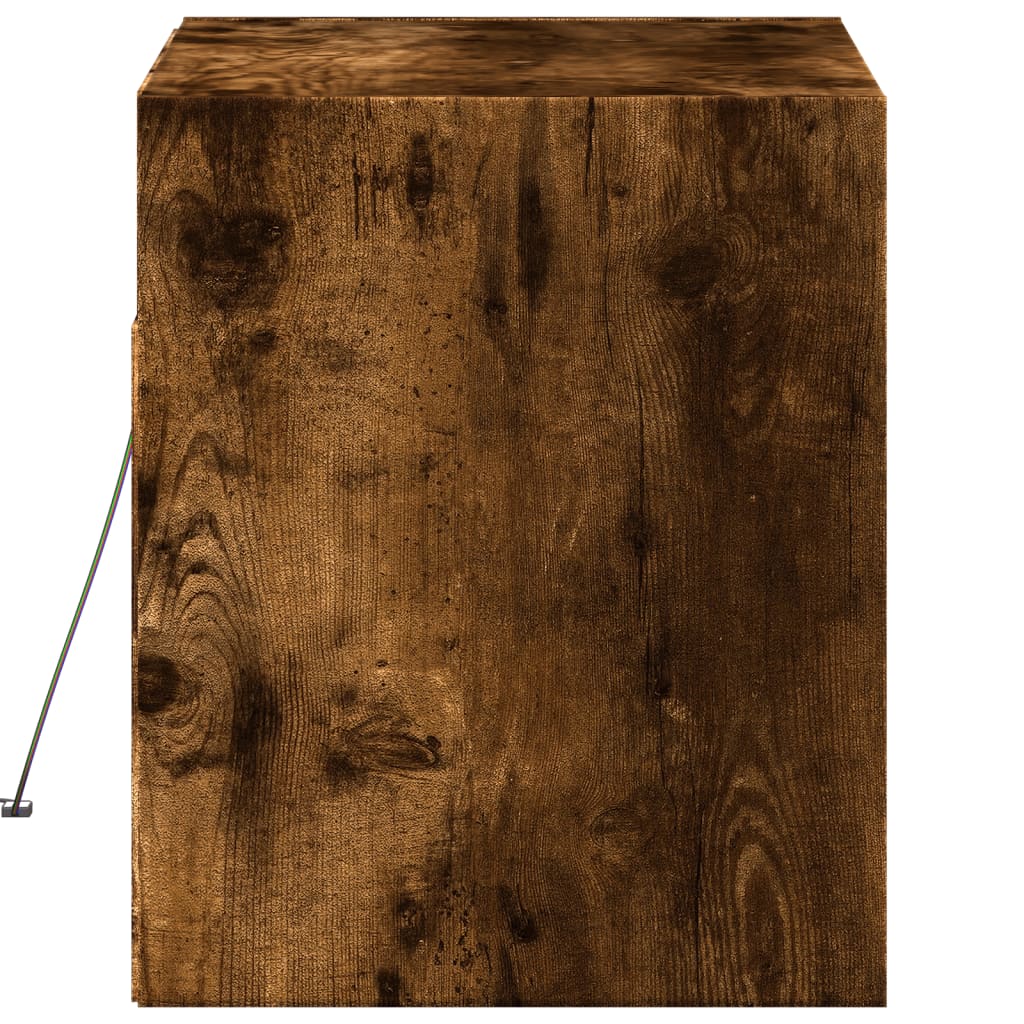 vidaXL Έπιπλο Τοίχου Τηλεόρασης με LED Καπνιστή Δρυς 80x31x38 εκ.