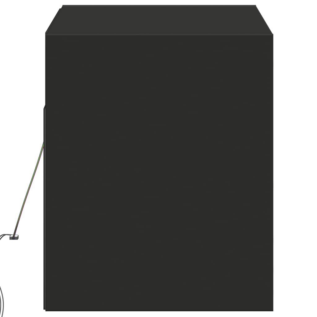 vidaXL Έπιπλο Τοίχου Τηλεόρασης με LED Μαύρο 100x31x38 εκ.