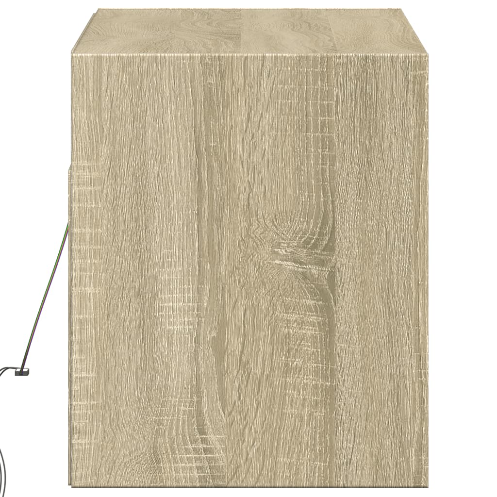 vidaXL Έπιπλο Τοίχου Τηλεόρασης με LED Sonoma Δρυς 100x31x38 εκ.