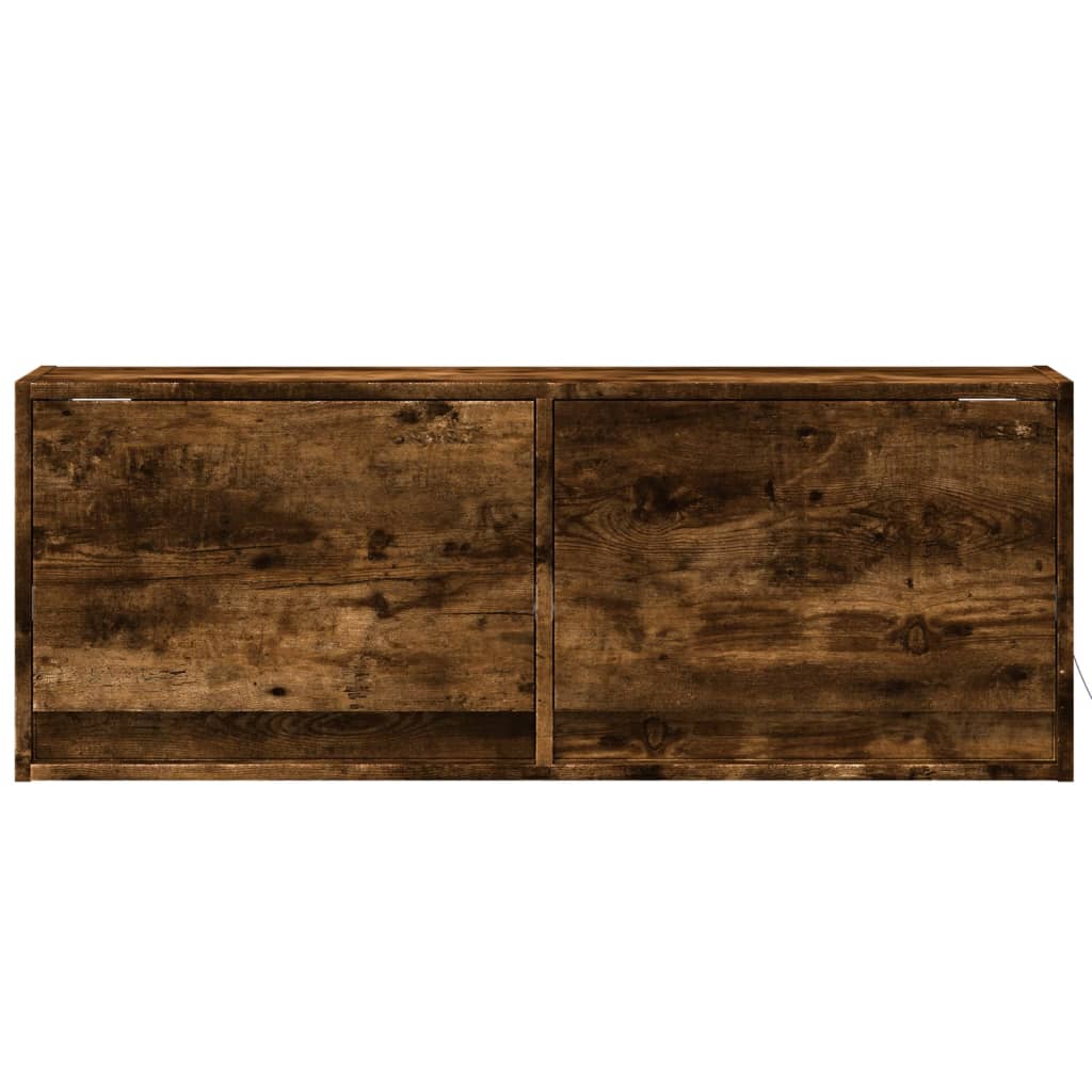 vidaXL Έπιπλο Τοίχου Τηλεόρασης με LED Καπνιστή Δρυς 100x31x38 εκ.