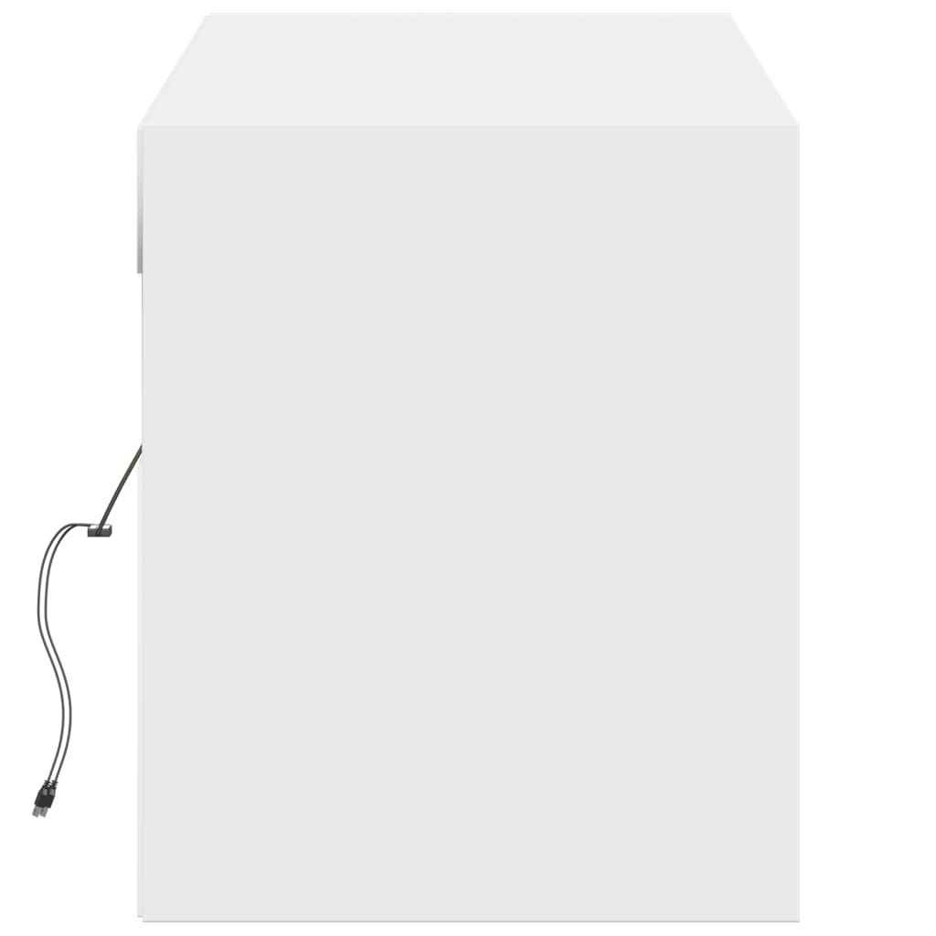 vidaXL Έπιπλο Τοίχου Τηλεόρασης με LED Λευκό 140x31x38 εκ.