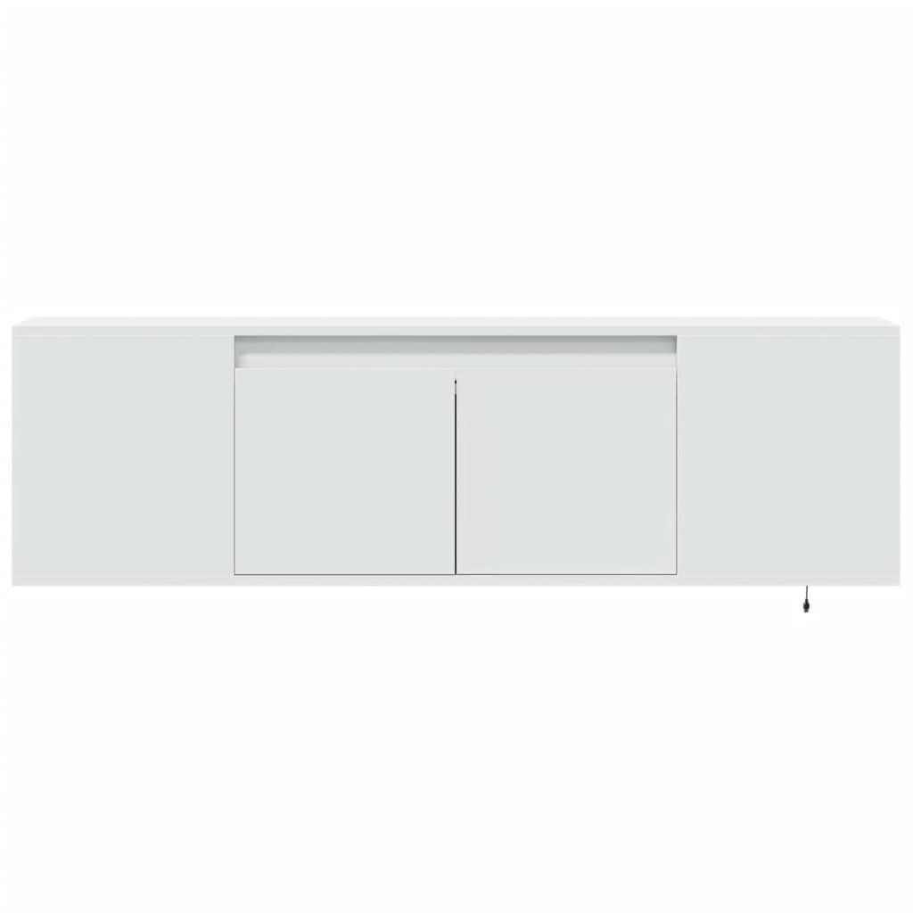 vidaXL Έπιπλο Τοίχου Τηλεόρασης με LED Λευκό 135x31x39,5 εκ.