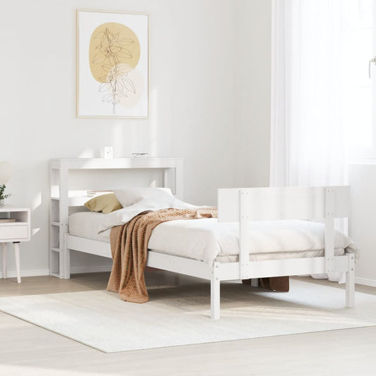 vidaXL Σκελετός Κρεβ. Χωρίς Στρώμα Λευκό 90x190 εκ Μασίφ Πεύκο