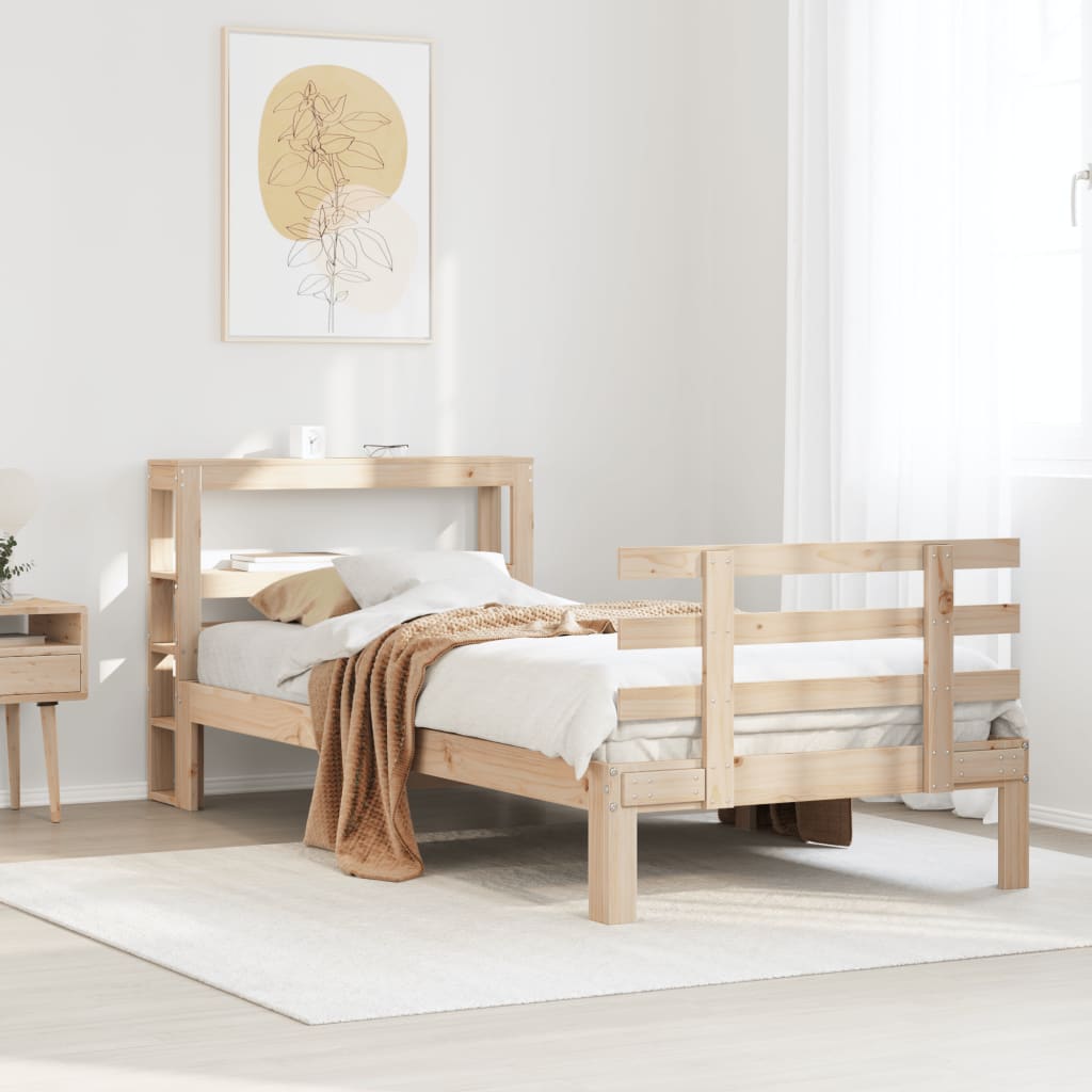 vidaXL Πλαίσιο Κρεβατιού Κεφαλάρι 75x190εκ. Μασίφ Πεύκο