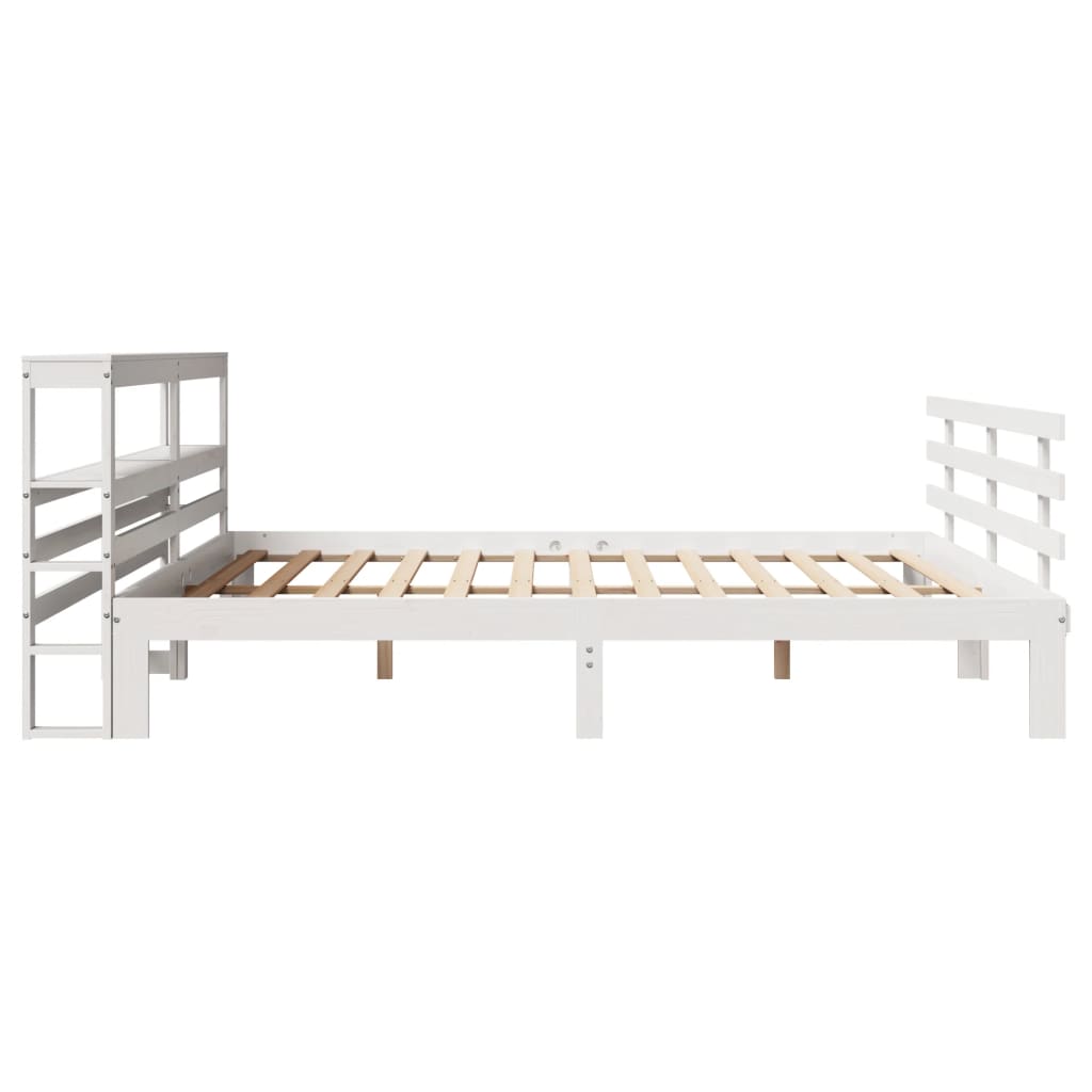 vidaXL Σκελετός Κρεβατιού με Κεφαλάρι Χωρίς Στρώμα Λευκό 200x200 εκ.