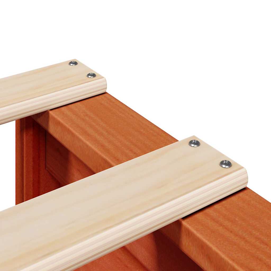 vidaXL Σκελετός Κρεβ. Χωρίς Στρώμα Καφέ Κεριού 75x190 εκ Μασίφ Πεύκο