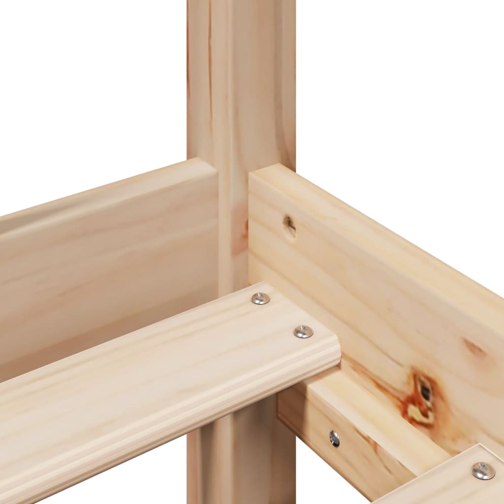 vidaXL Πλαίσιο Κρεβατιού με Κεφαλάρι 120x200 εκ. από Μασίφ Ξύλο Πεύκου