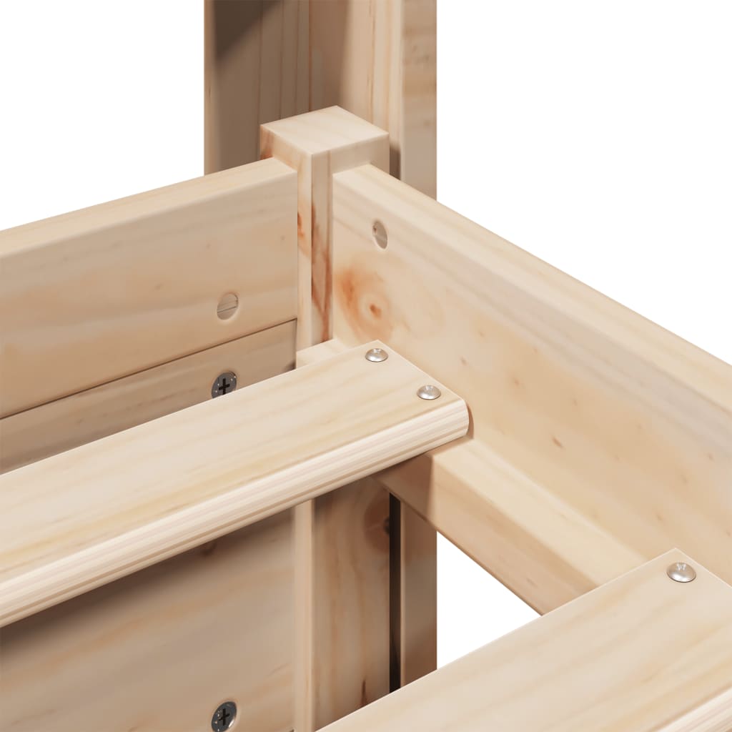 vidaXL Πλαίσιο Κρεβατιού με Κεφαλάρι 120x200 εκ. από Μασίφ Ξύλο Πεύκου