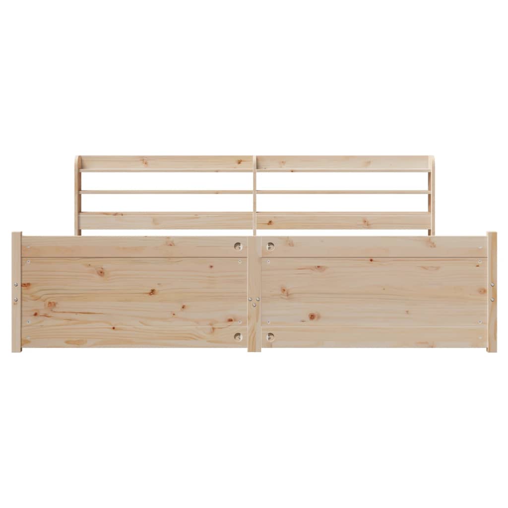 vidaXL Πλαίσιο Κρεβατιού με Κεφαλάρι 180x200 εκ. από Μασίφ Ξύλο Πεύκου