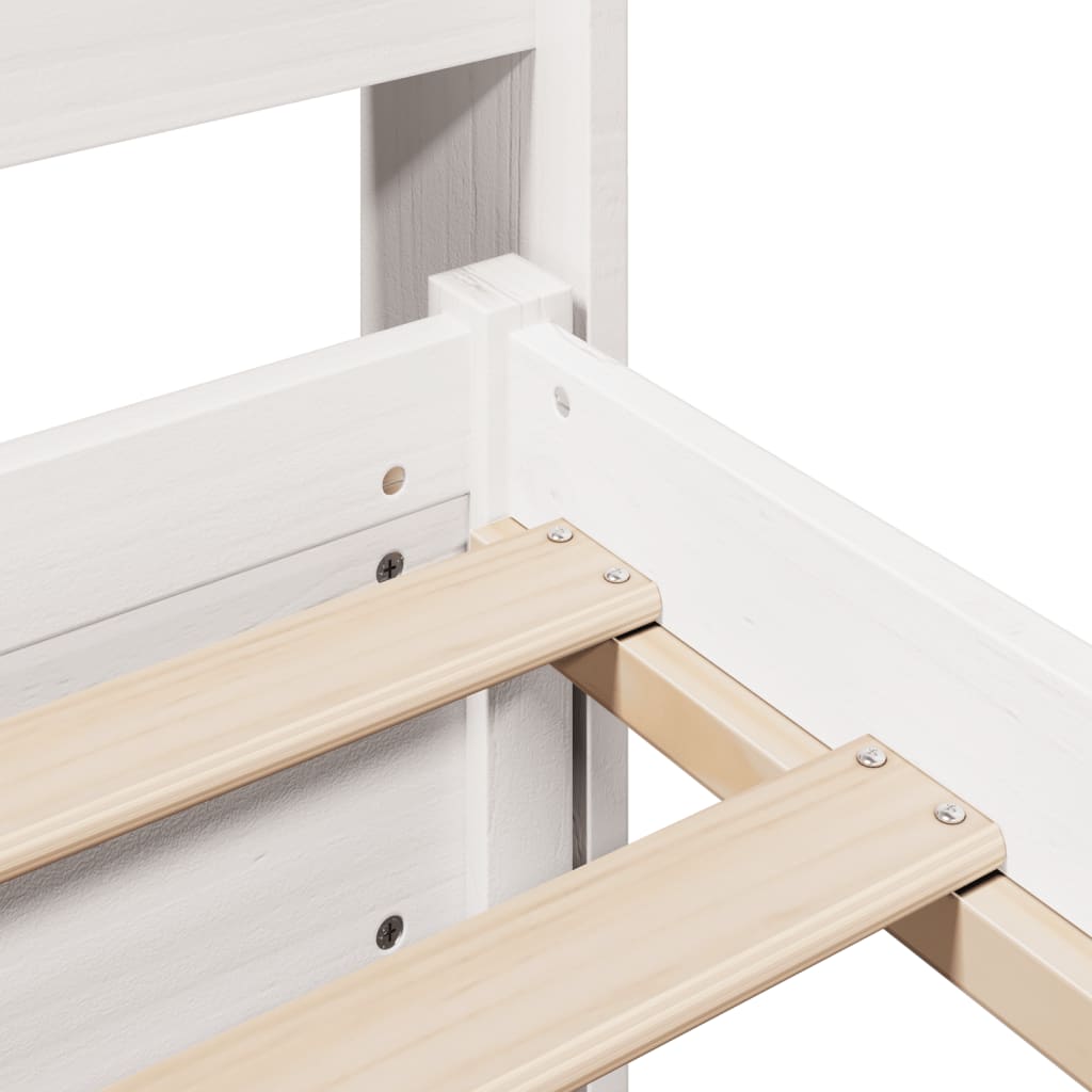 vidaXL Σκελετός Κρεβατιού με Κεφαλάρι Χωρίς Στρώμα Λευκό 180x200 εκ.