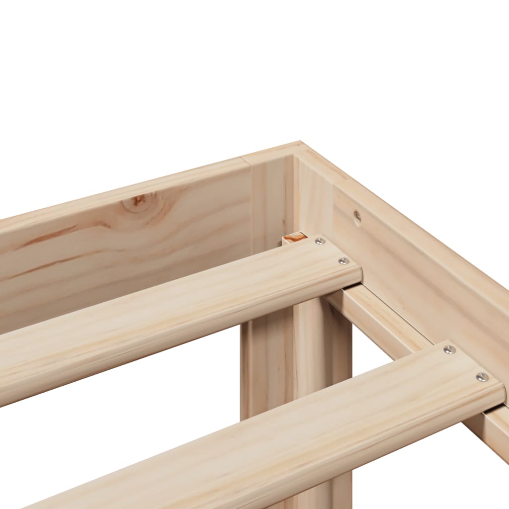 vidaXL Πλαίσιο Κρεβατιού με Κεφαλάρι 140 x 190 εκ. Μασίφ Πεύκο
