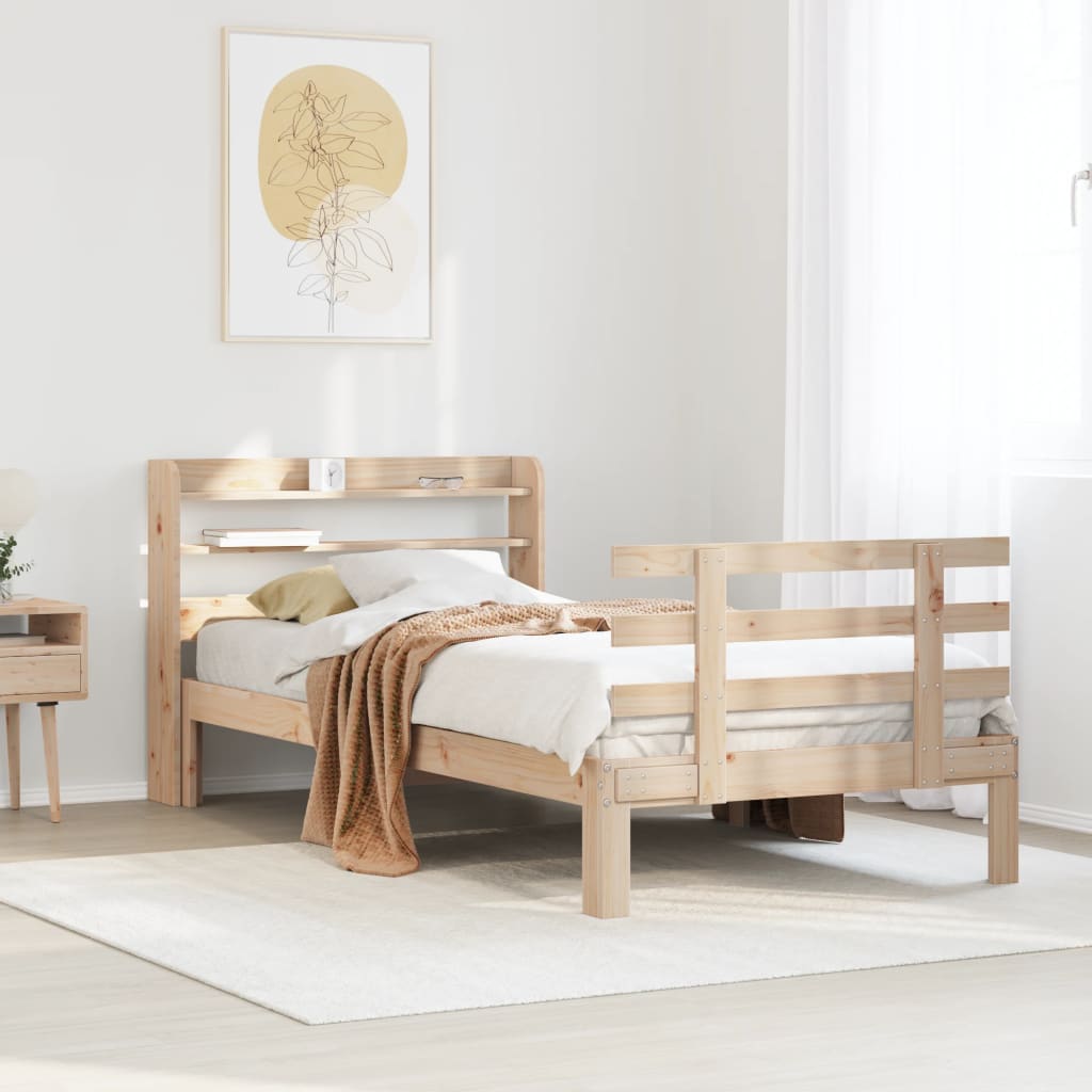 vidaXL Πλαίσιο Κρεβατιού Κεφαλάρι 75x190εκ. Μασίφ Πεύκο